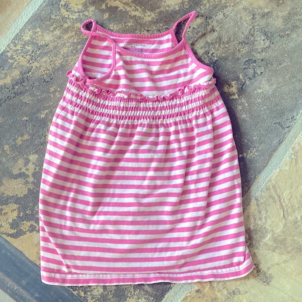 Faded glory striped dress 24 mos
